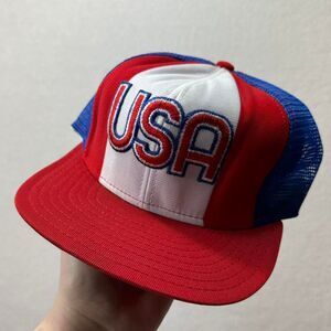 Vintage Lucky Stripes USA Americana Trucker Hat Cap with SnapBack